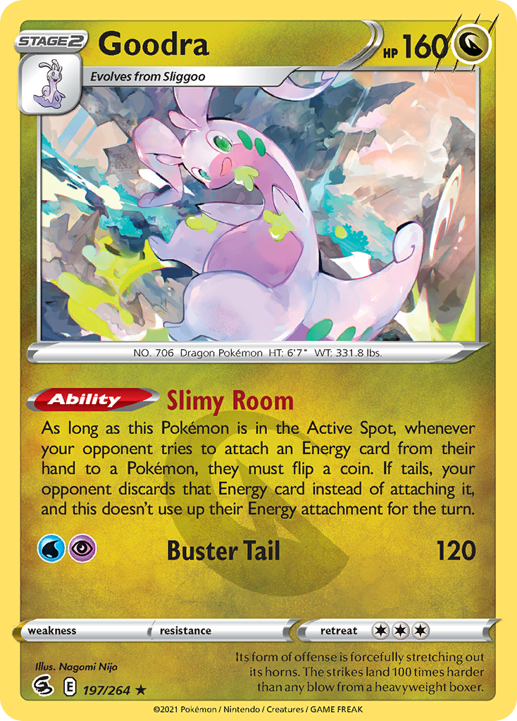 Goodra 197/264 Rare Reverse Holo Fusion Strike NM/LP