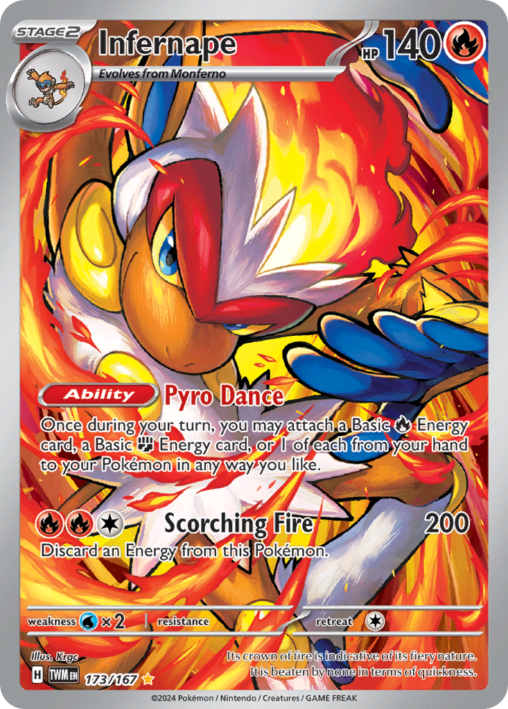 Infernape 173/167 Illustration Rare Twilight Masquerade NM/M