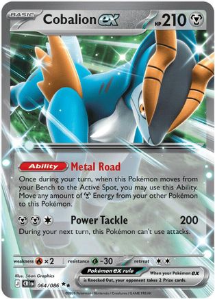 Cobalion ex 064/086 Double Rare Chaos Rising NM/M