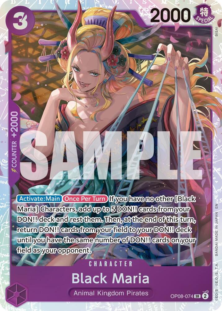 Black Maria (Reprint) OP08-074 Super Rare Premium Booster -The Best- Vol. 2 NM/M