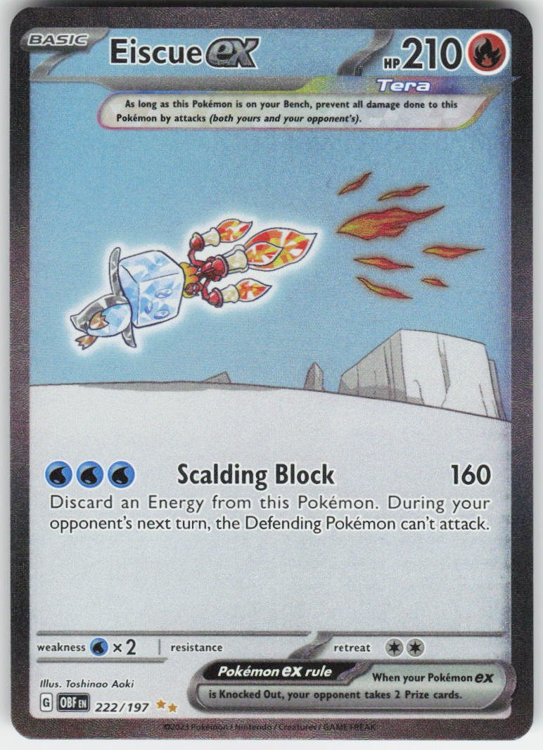 Eiscue ex - Special Illustration Rare SV03: Obsidian Flames 222/197 NM