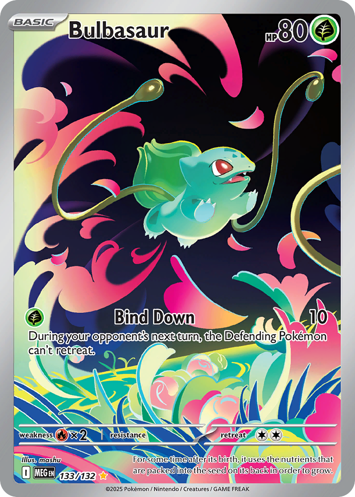 Bulbasaur 133/132 Illustration Rare Mega Evolution NM/M