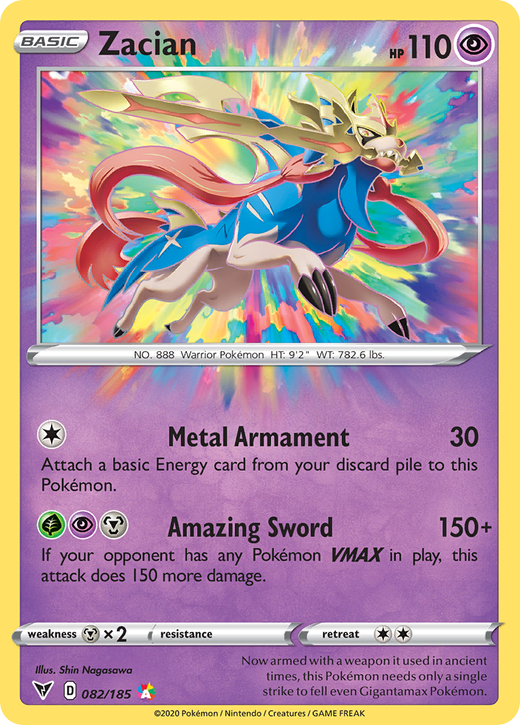 Zacian 082/185 Amazing Rare Vivid Voltage NM/M