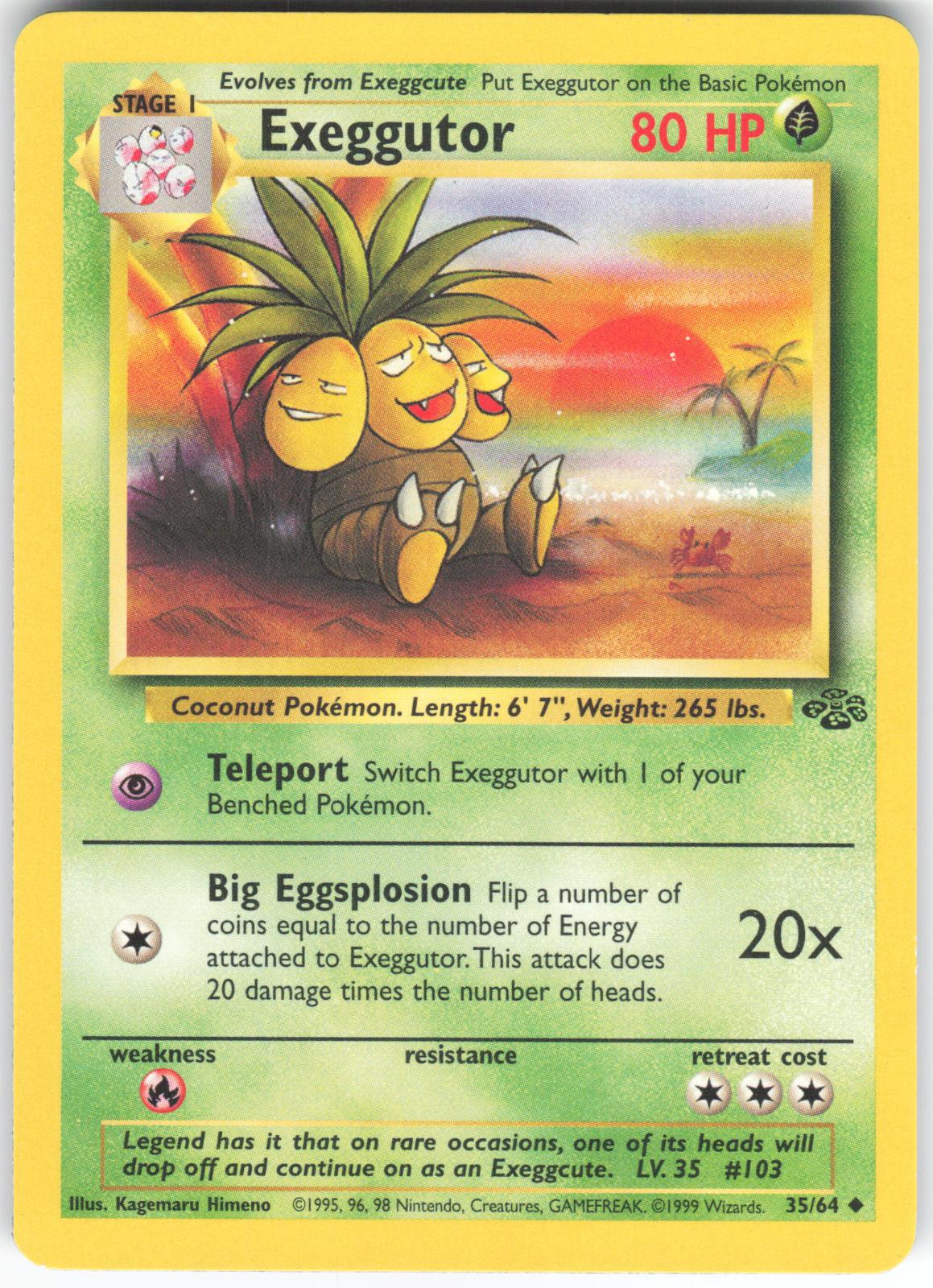 Exeggutor 35/64 Uncommon Jungle Unlimited NM/LP
