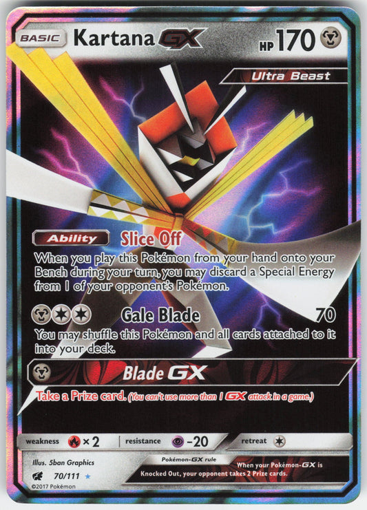 Kartana GX Ultra Rare SM - Crimson Invasion 70/111 NM