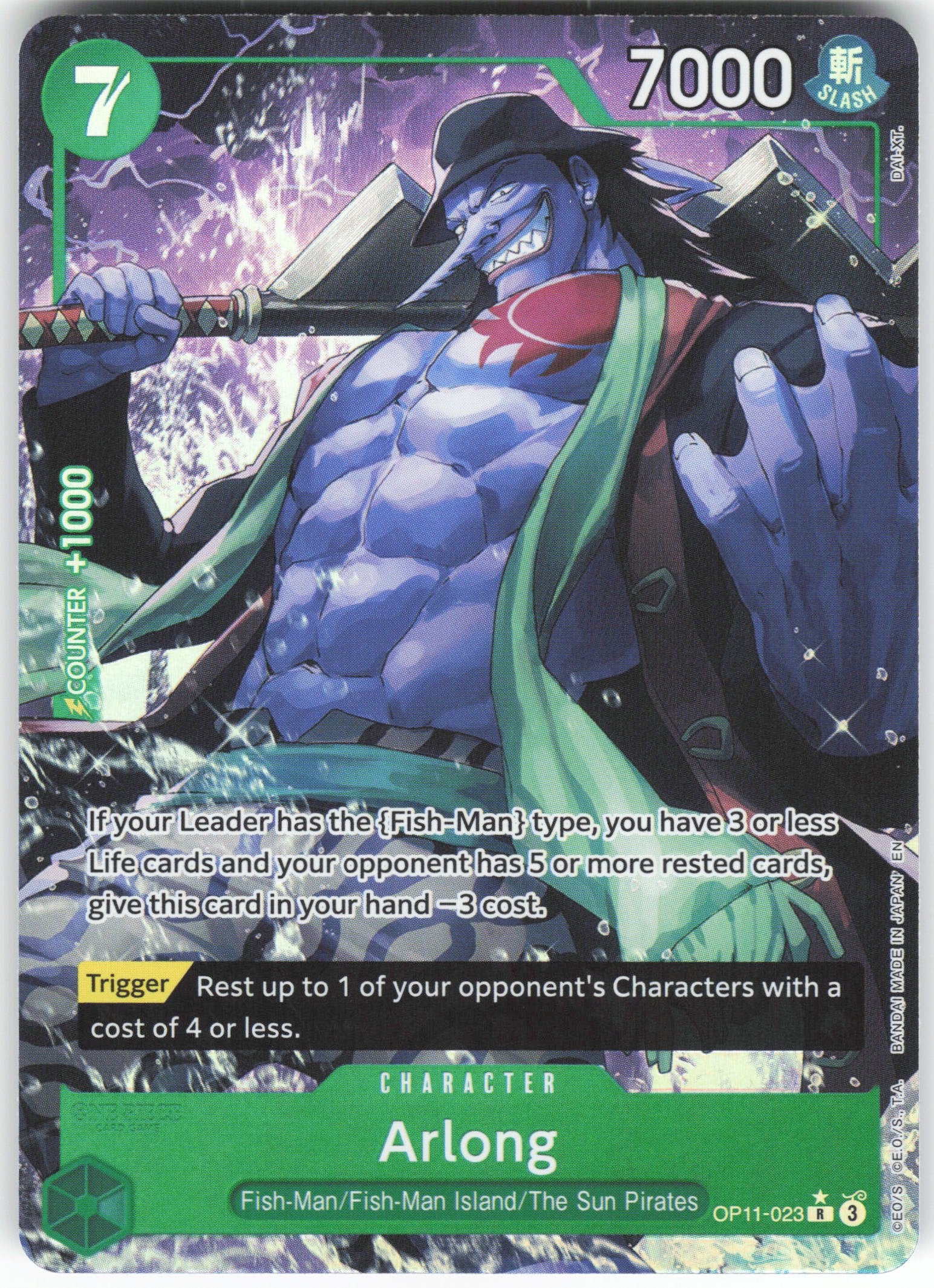 Arlong (Alternate Art) R A Fist of Divine Speed OP11-023 NM