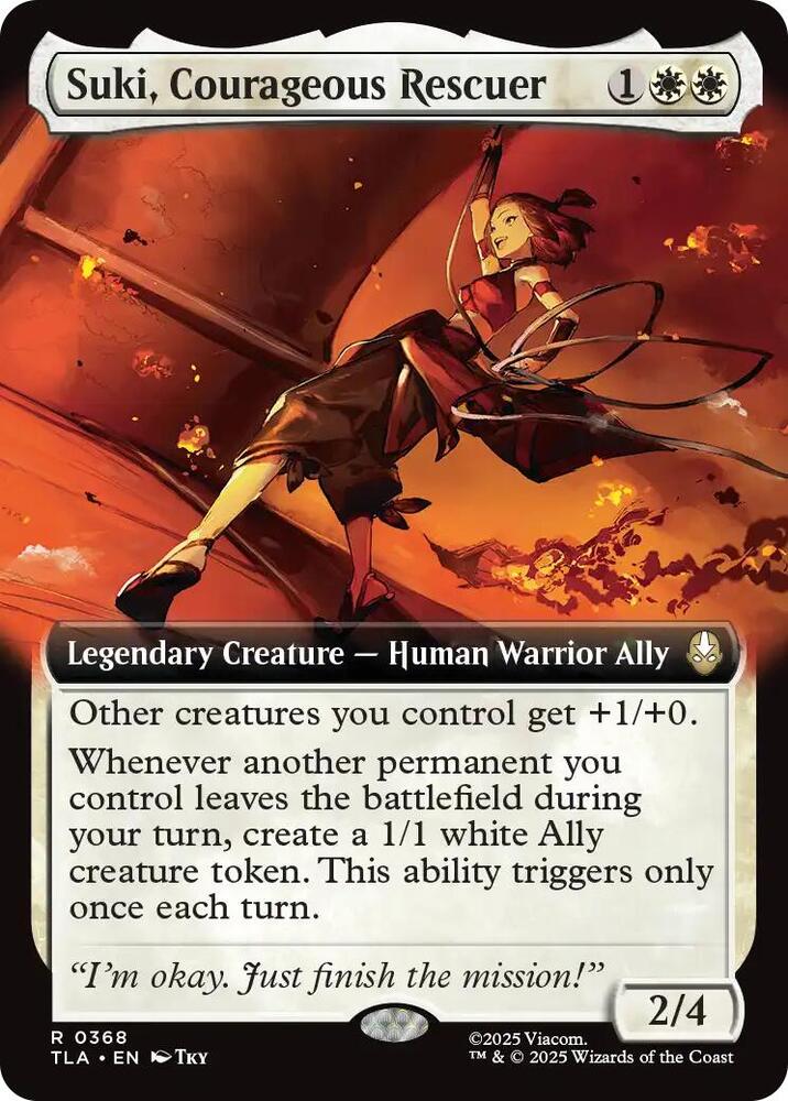 Suki, Courageous Rescuer (Extended Art) 368 Avatar: The Last Airbender Foil NM/M
