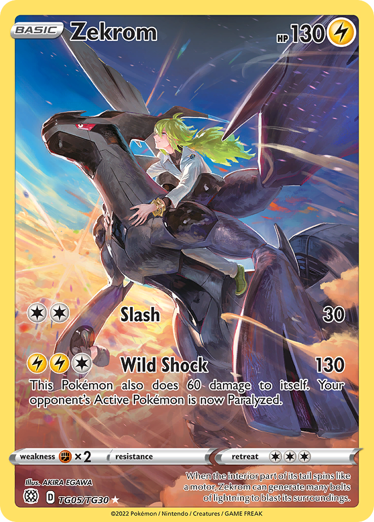 Zekrom TG05/TG30 Trainer Gallery Rare Brilliant Stars Trainer Gallery Holo NM/M