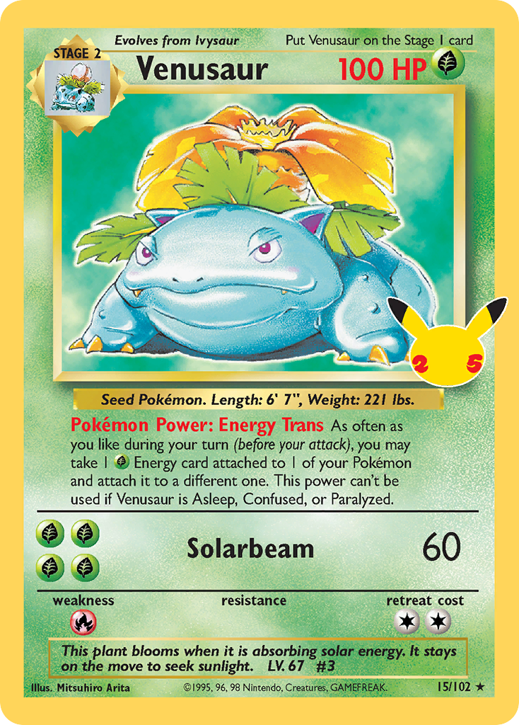 Venusaur 15/102 Classic Collection Celebrations: Classic Collection NM/M