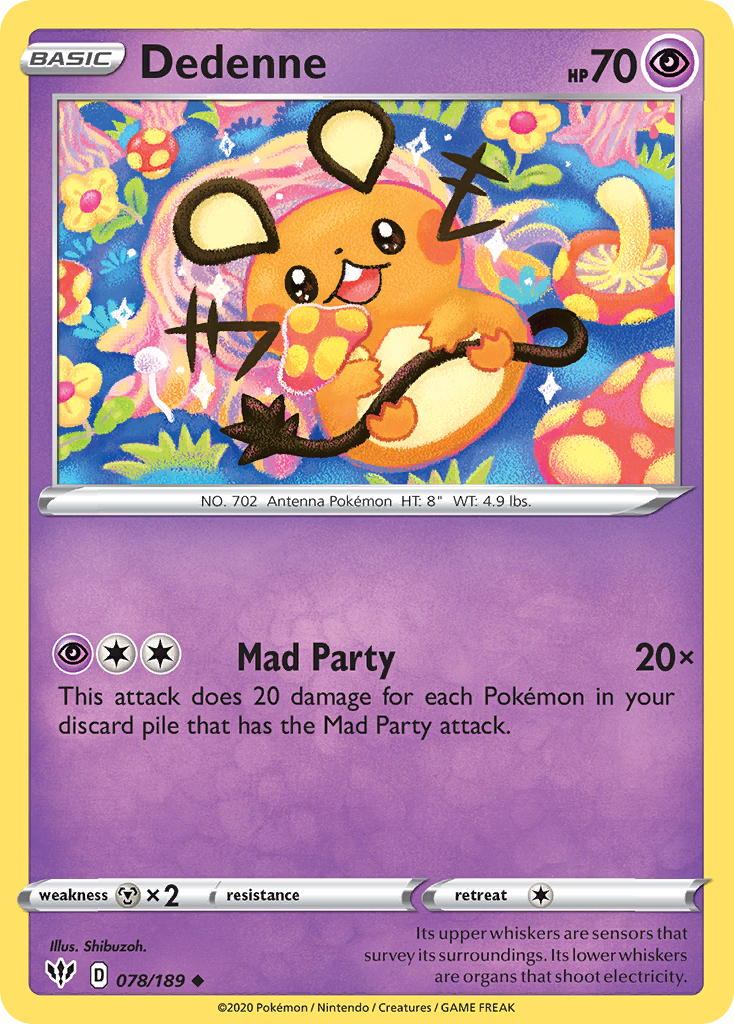 Dedenne 078/189 Uncommon Darkness Ablaze NM/LP