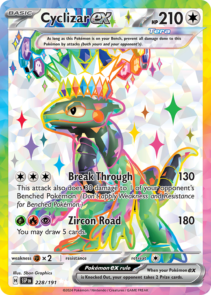 Cyclizar ex 228/191 Ultra Rare Surging Sparks NM/M
