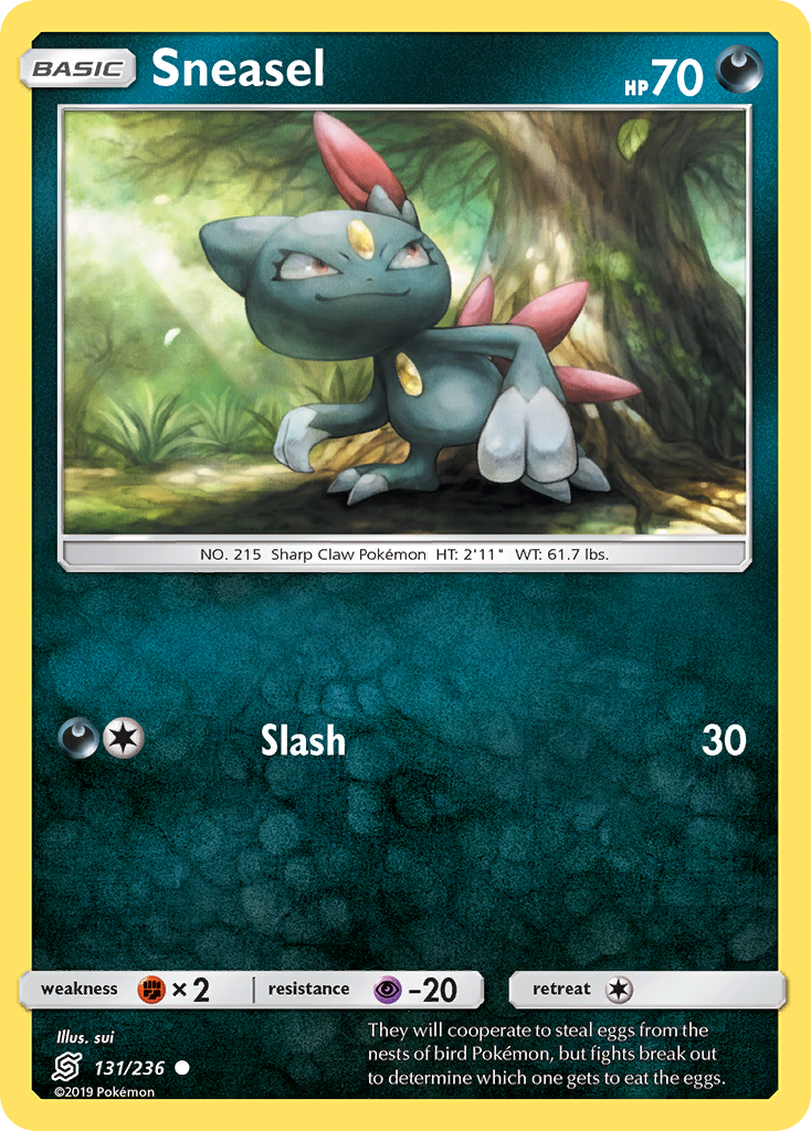 Sneasel 131/236 Common Reverse Holo Unified Minds NM/LP