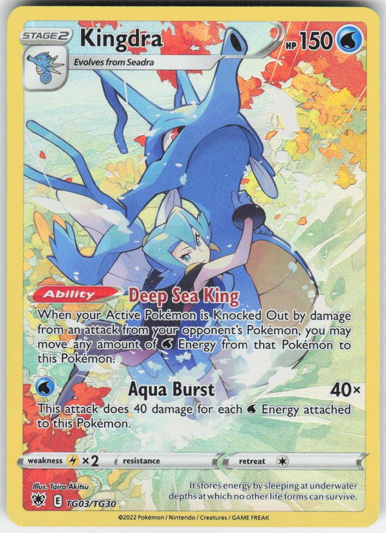 Kingdra Ultra Rare SWSH10: Astral Radiance Trainer Gallery TG03/TG30 NM (Back)