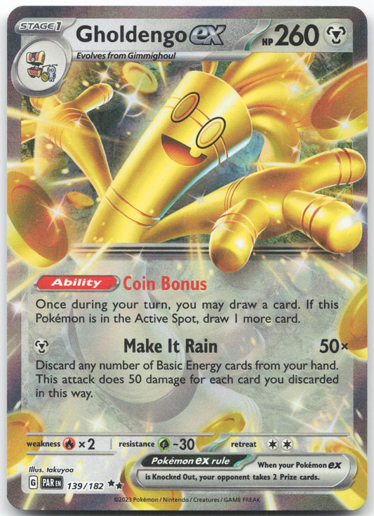 Gholdengo ex - Double Rare SV04: Paradox Rift 139/182 NM