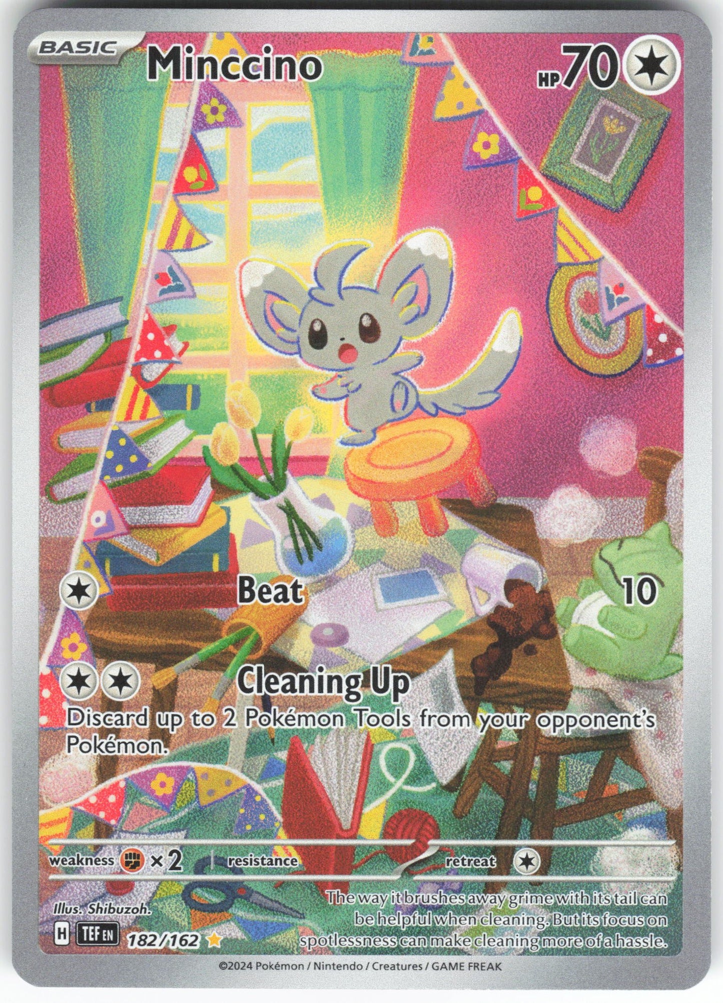 Minccino - Illustration Rare SV05: Temporal Forces 182/162 NM