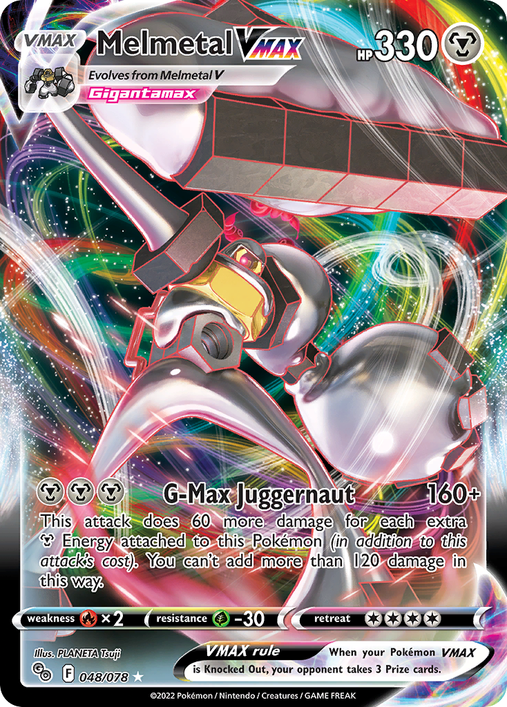 Melmetal VMAX 048/078 VMAX Rare Pokemon GO Holo NM/M