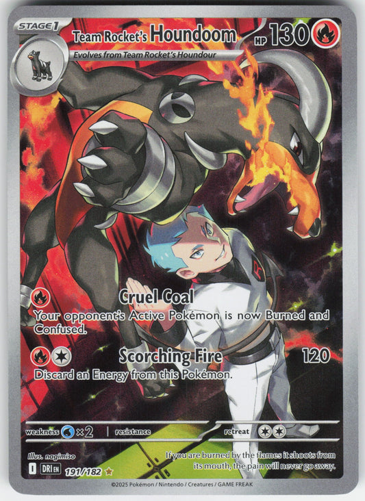 Team Rocket's Houndoom - Illustration Rare SV10: Destined Rivals 191/182 NM