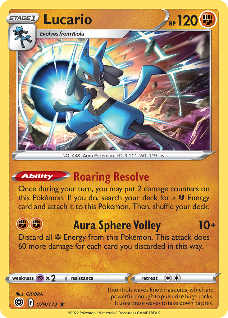 Lucario 079/172 Rare Brilliant Stars Holo NM/LP
