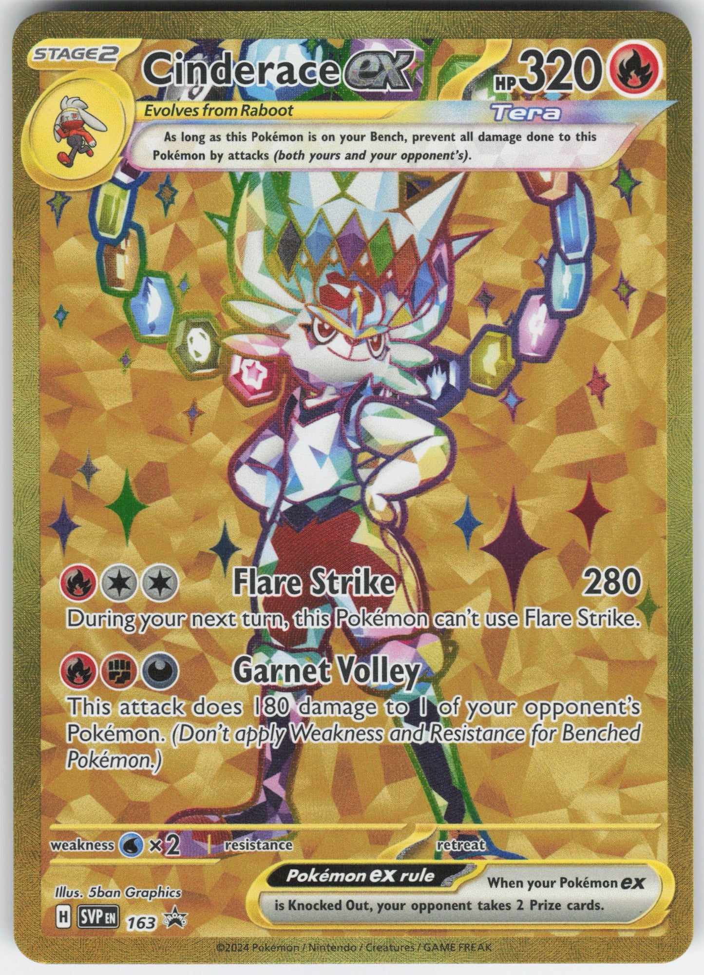 Cinderace ex - Promo SV: Scarlet & Violet Promo Cards 163 NM