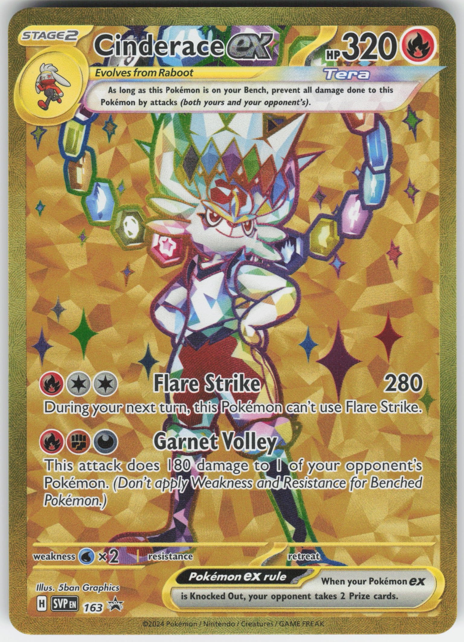 Cinderace ex - Promo SV: Scarlet & Violet Promo Cards 163 NM