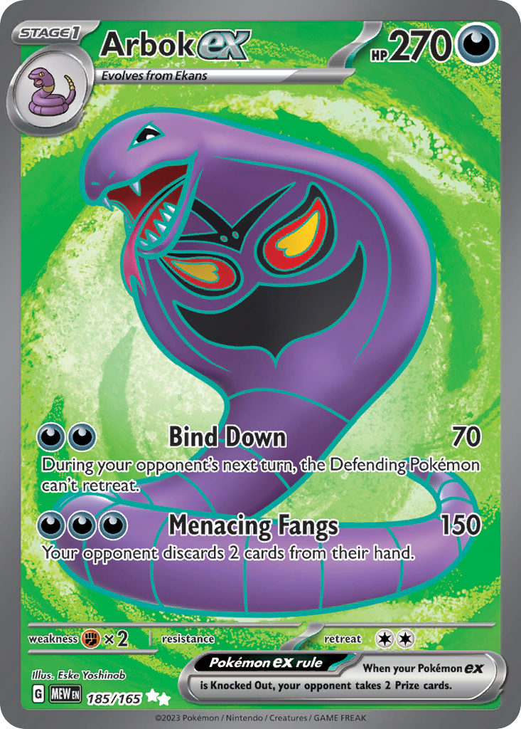 Arbok ex 185/165 Ultra Rare 151 NM/M