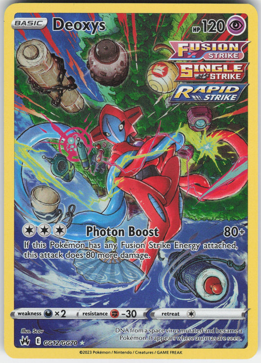 Deoxys Ultra Rare Crown Zenith: Galarian Gallery GG12/GG70 NM