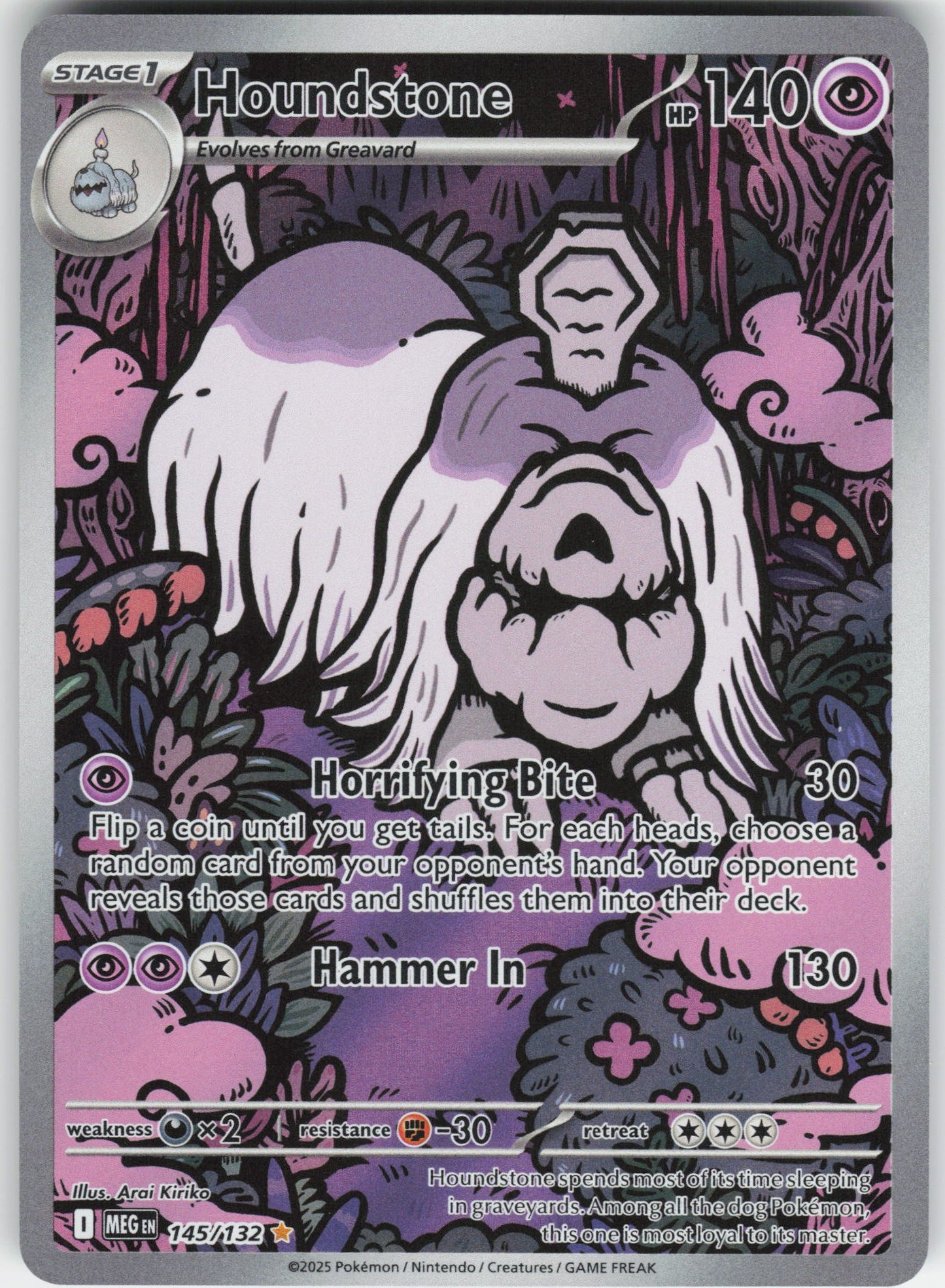 Houndstone - Illustration Rare ME01: Mega Evolution 145/132 NM