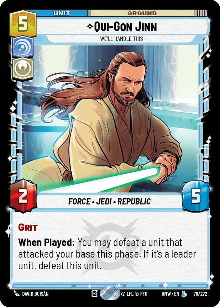 Qui-Gon Jinn - We'll Handle This 78/272 Legendary Homeworlds NM/M