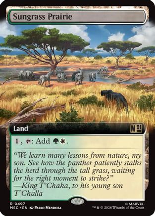 Sungrass Prairie (Extended Art) 497 Rare Commander: Marvel Super Heroes NM/M
