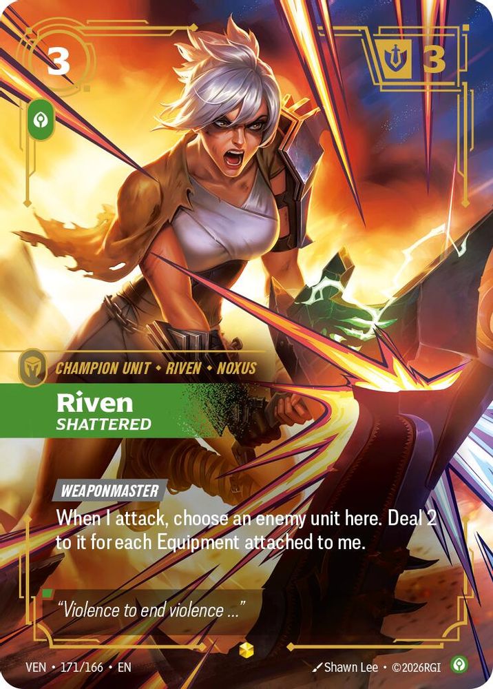 Riven - Shattered (Overnumbered) 171/166 Showcase Vendetta NM/M