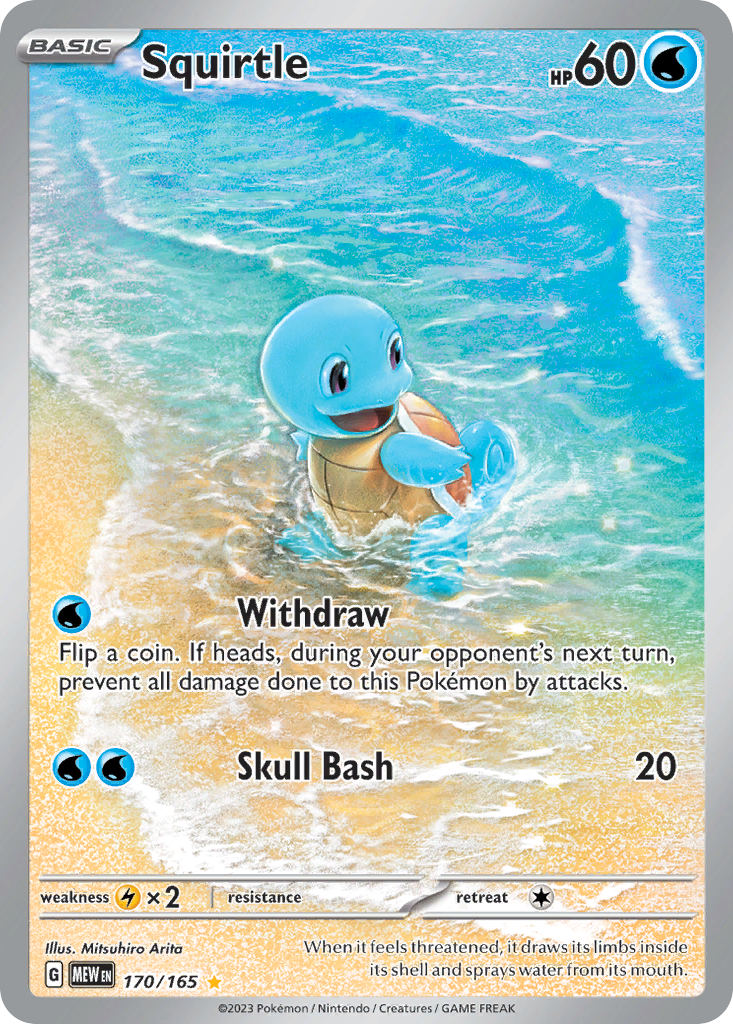 Squirtle 170/165 Illustration Rare 151 NM/M
