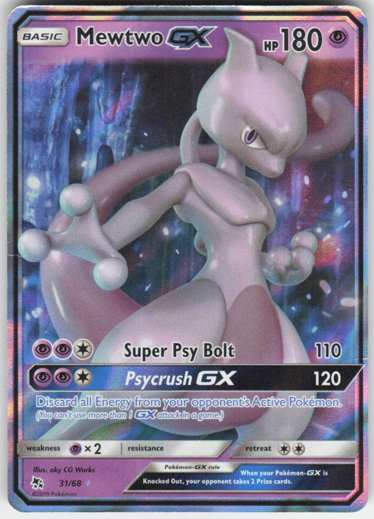 Mewtwo GX Ultra Rare Hidden Fates 31/68 NM