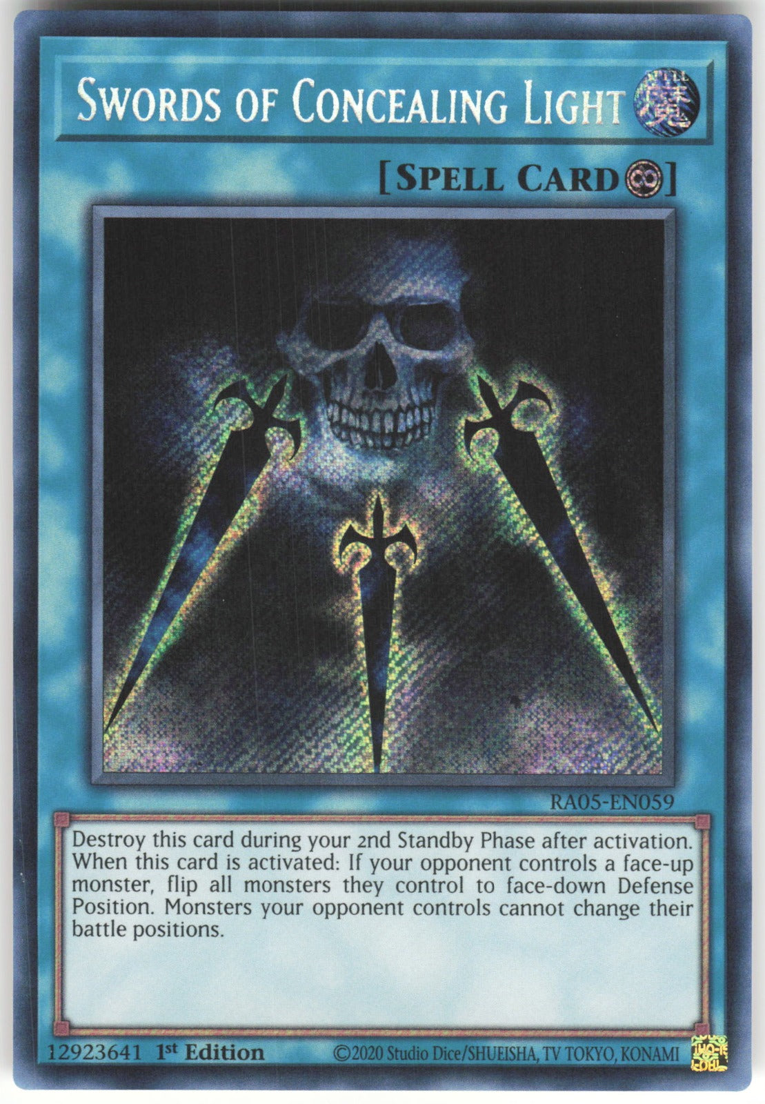Swords of Concealing Light (Secret Rare) Secret Rare Rarity Collection 5 RA05-EN059 NM