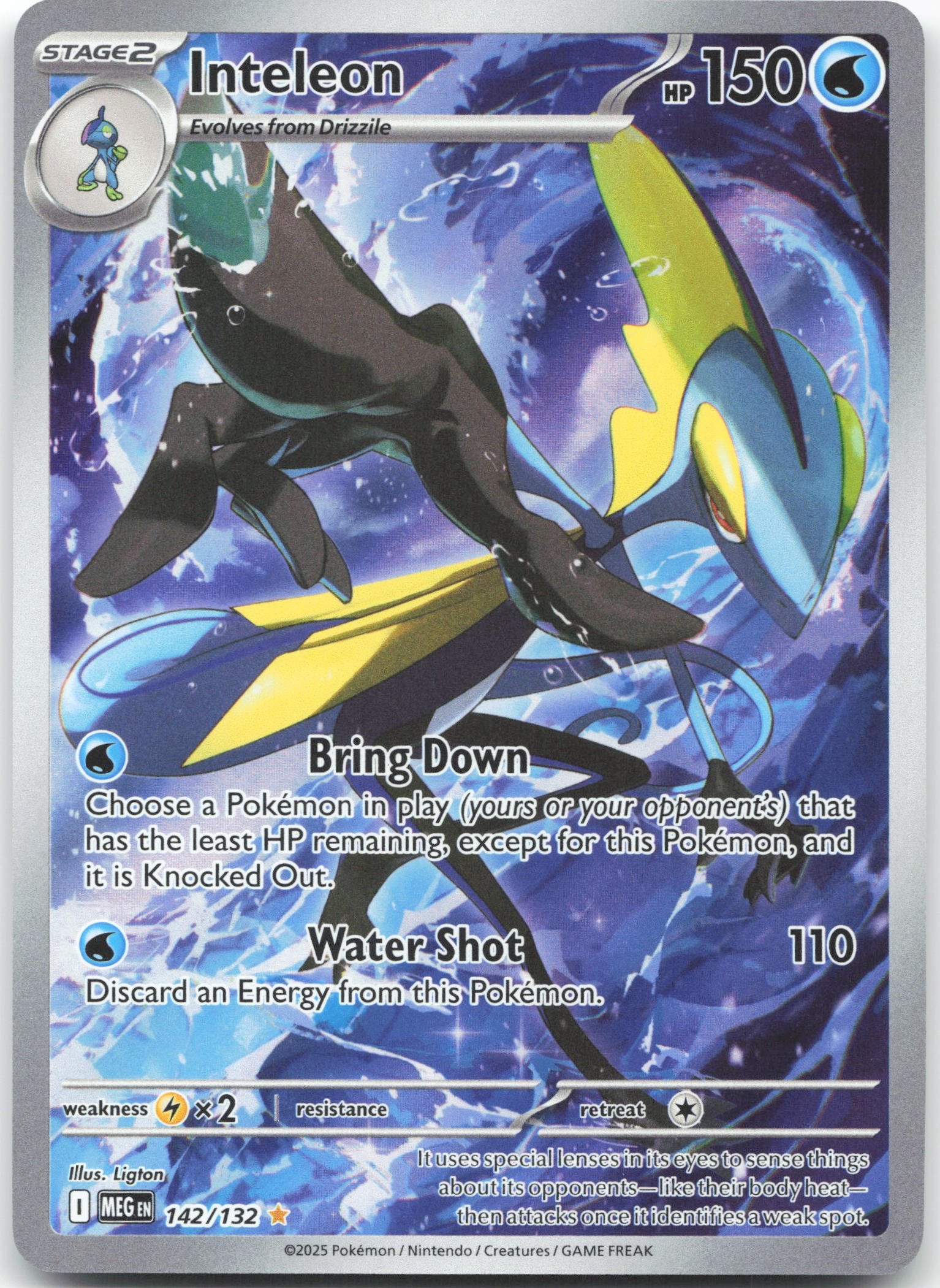 Inteleon - Illustration Rare ME01: Mega Evolution 142/132 NM