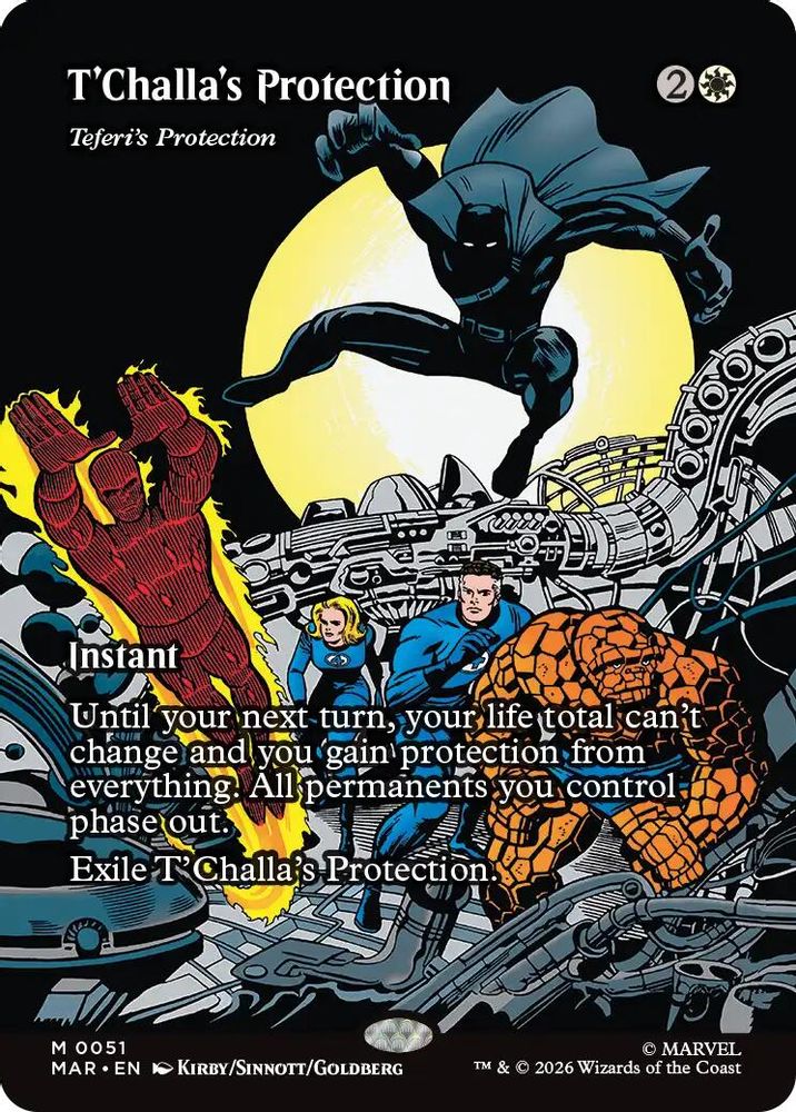 T'Challa's Protection - Teferi's Protection (Borderless) 51 Marvel Universe Eternal-Legal NM/M