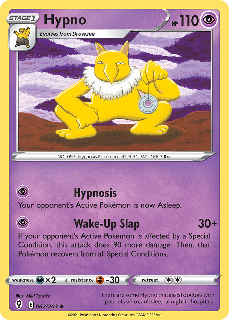 Hypno 062/203 Uncommon Reverse Holo Evolving Skies NM/LP
