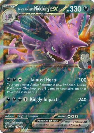 Team Rocket's Nidoking ex 217 Promo Scarlet & Violet Promo Holo NM/M