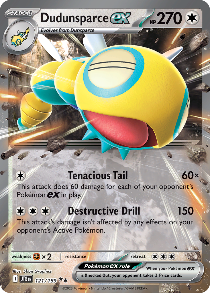 Dudunsparce ex 121/159 Double Rare Journey Together NM/M