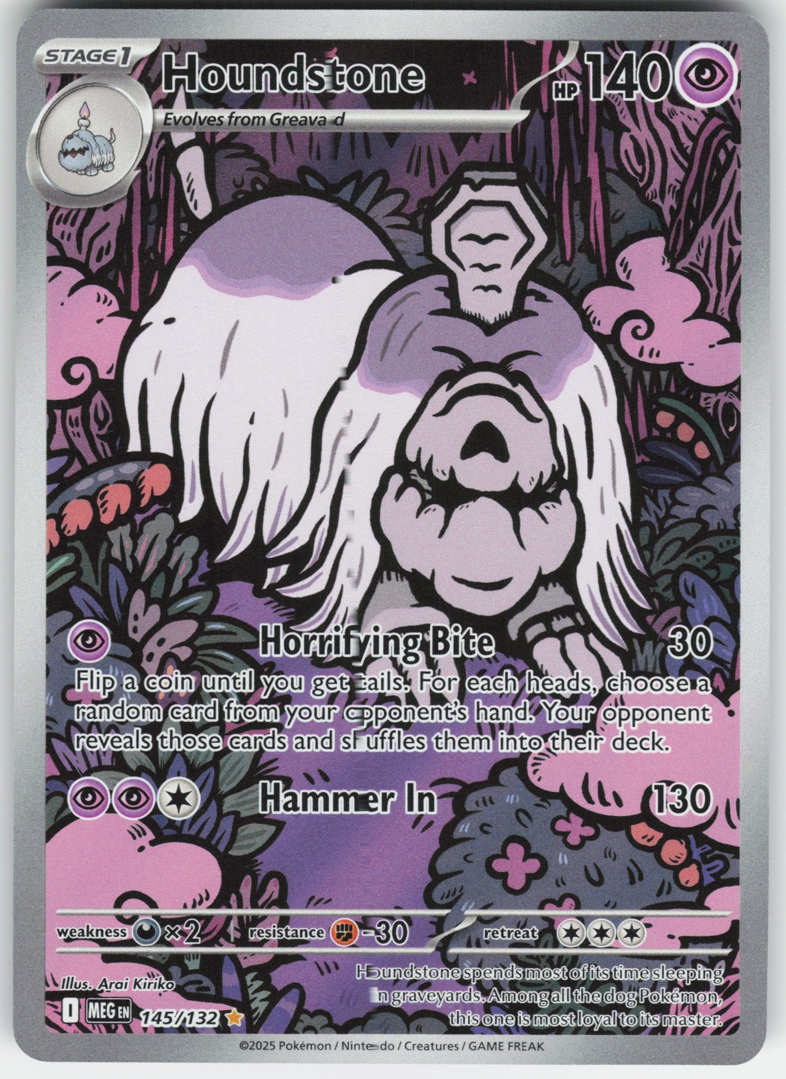 Houndstone - Illustration Rare ME01: Mega Evolution 145/132 NM