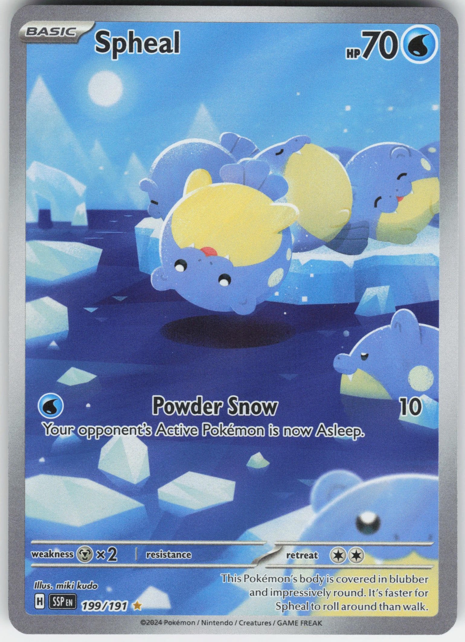 Spheal - Illustration Rare SV08: Surging Sparks 199/191 NM