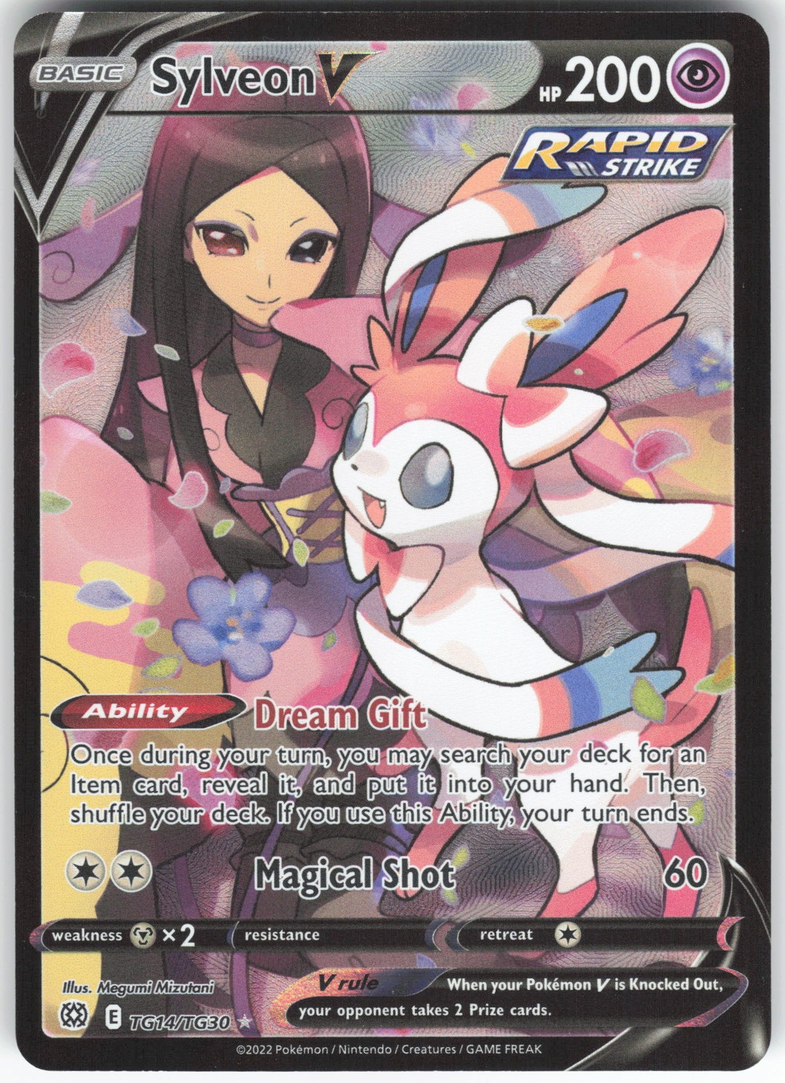 Sylveon V Ultra Rare SWSH09: Brilliant Stars Trainer Gallery TG14/TG30 NM