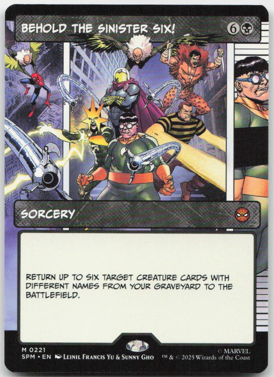 Behold the Sinister Six! (Borderless) M Marvel's Spider-Man 221 NM