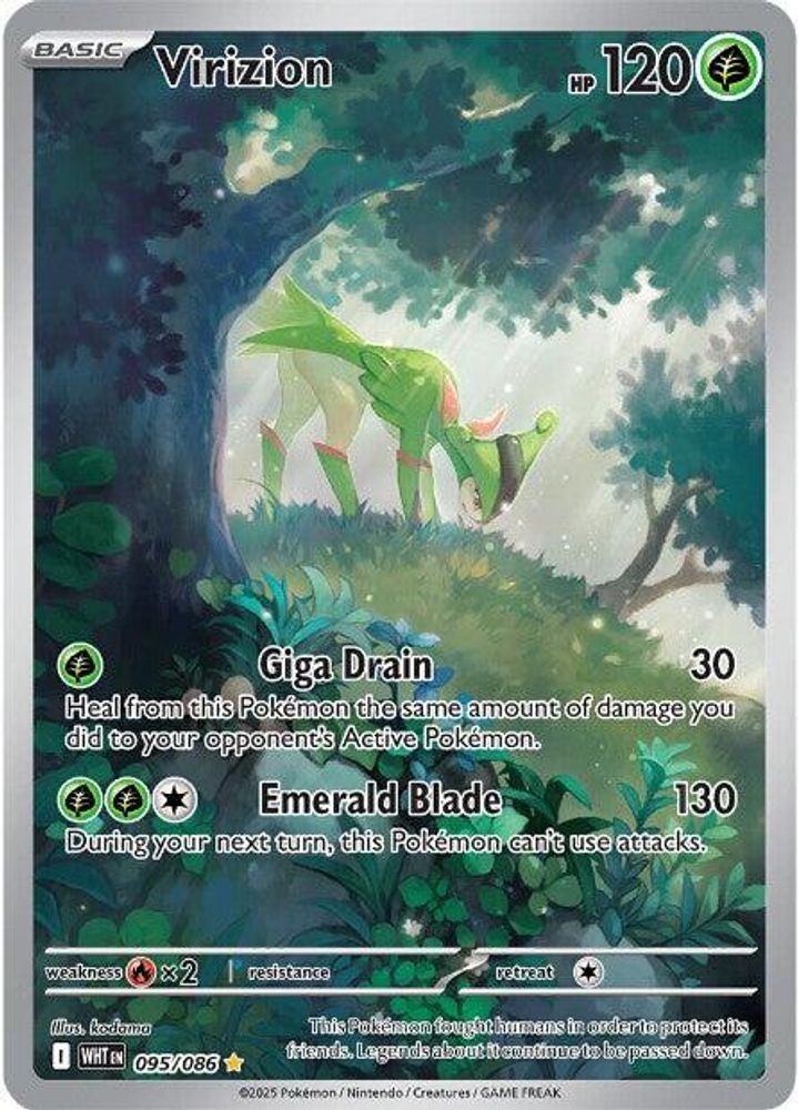 Virizion 095/086 Illustration Rare White Flare NM/M