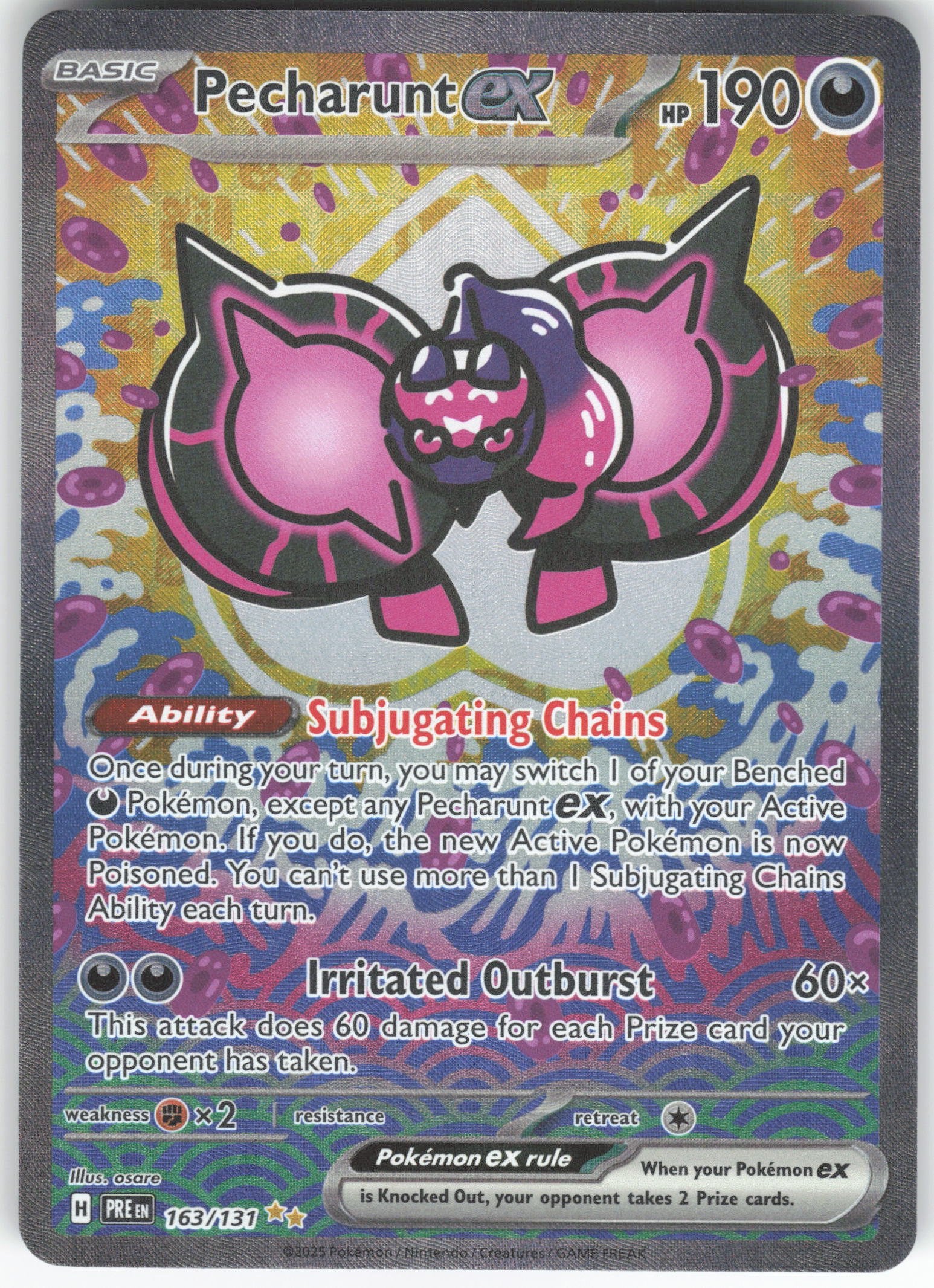 Pecharunt ex Special Illustration Rare SV: Prismatic Evolutions 163/131 NM