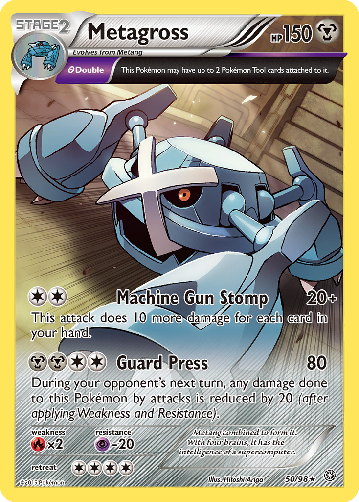 Metagross 50/98 Rare Reverse Holo Ancient Origins NM/M