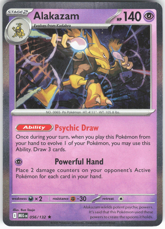 Alakazam Rare ME01: Mega Evolution 056/132 NM