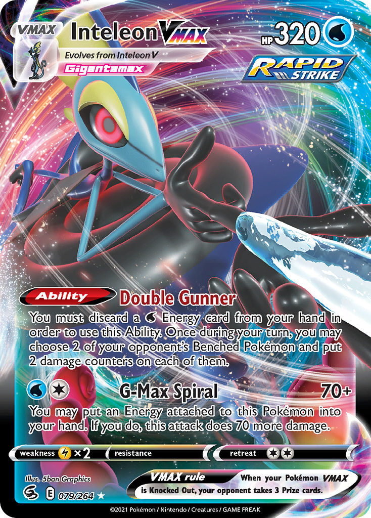 Inteleon VMAX 079/264 VMAX Rare Fusion Strike Holo NM/M