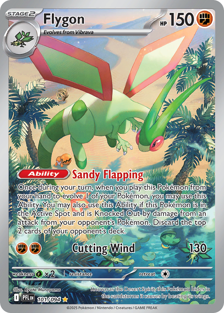 Flygon 101/094 Illustration Rare Phantasmal Flames NM/M