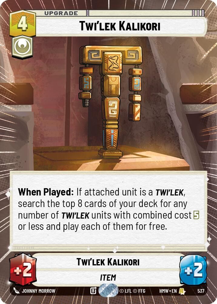 Twi'lek Kalikori (Hyperspace) 537 Rare Homeworlds NM/M