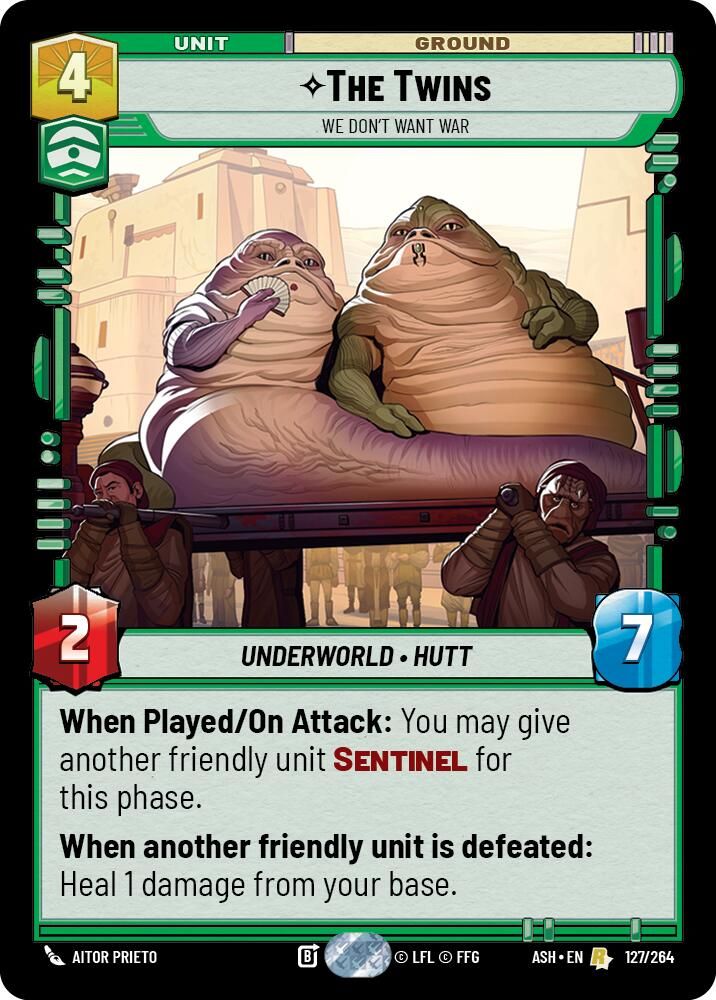 The Twins - We Don't Want War 127/264 Rare Ashes of the Empire NM/M